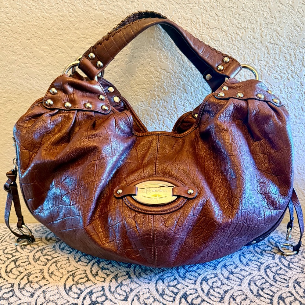 B. Makowsky Brown Leather Handbag